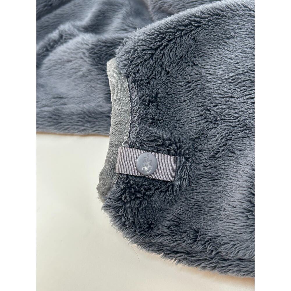 The North Face Gray Full Zip Osito Fleece Coat Jacket Plush Fuzzy Silver Size L - Picture 8 of 9